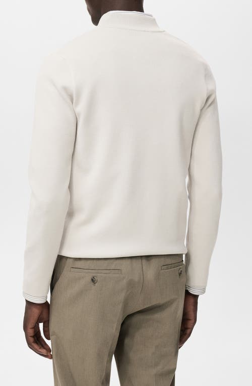 Mango Perkins Half Zip Sweater In Multi