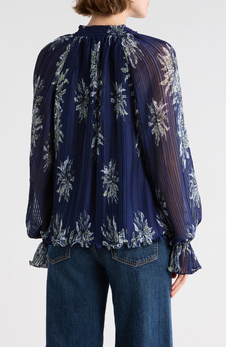 Ramy Brook Kassie Floral Print Top, Alternate, color, Navy Floral