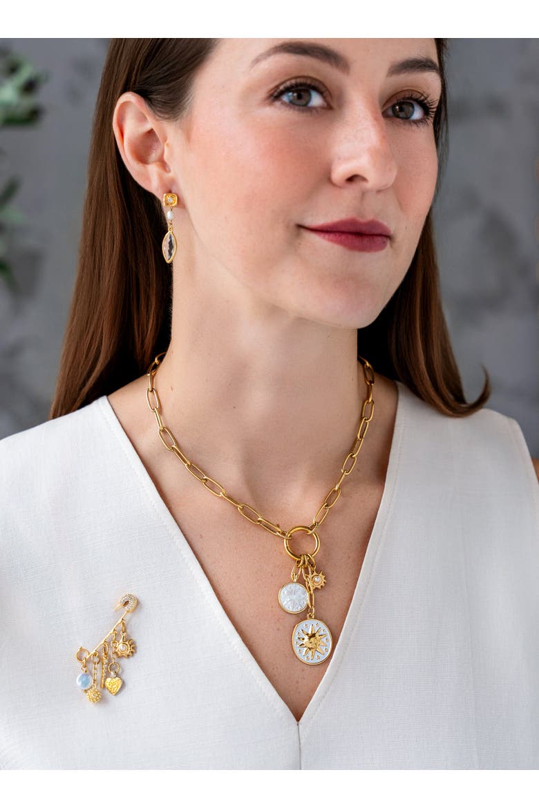 Celestial Brooch, Alternate, color, Gold