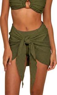 MONTCE Olive Sheer Cover-Up Sarong