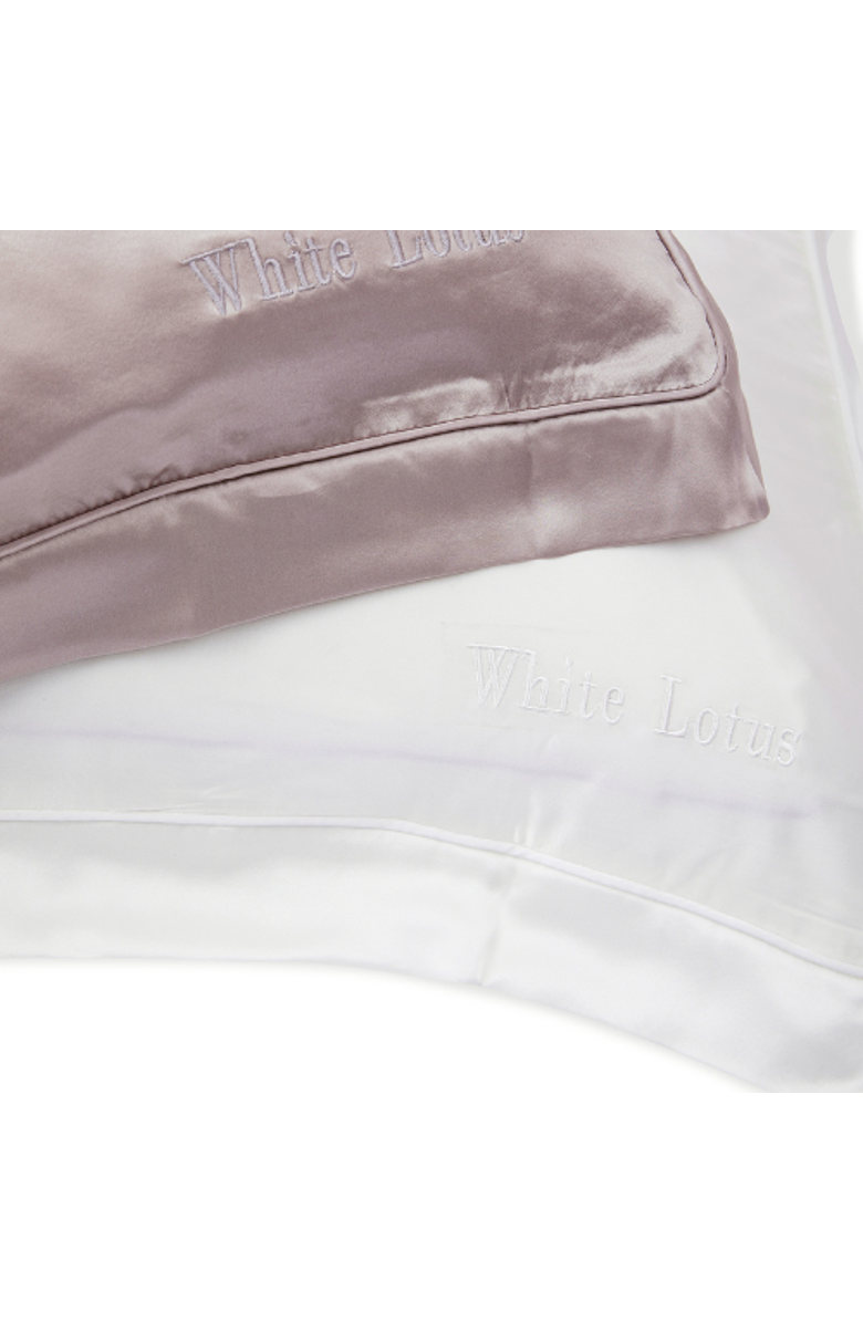 White Lotus Beauty Luxurious Cruelty Free 100% Mulberry Silk Pillowcase, Alternate, color, Pearl Grey