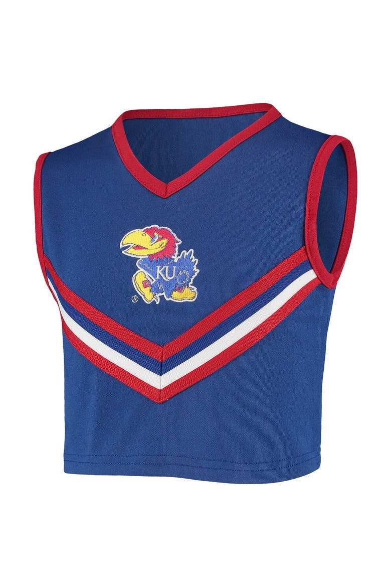 Girls Youth Royal Kansas Jayhawks Two-Piece Cheer Set, Alternate, color, Royal