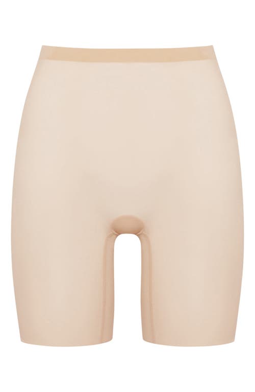 Wolford Cotton Contour Control Shaping Shorts In Brown