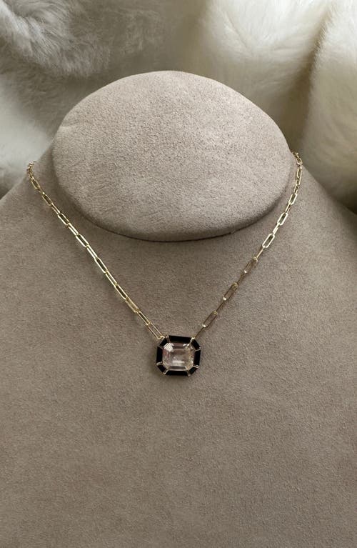 Goshwara Melange Emerald Cut Pendant Necklace In Gold