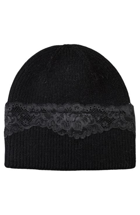Lace Applique Beanie