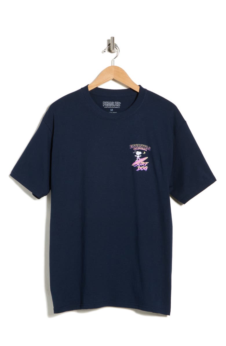 The Forecast Agency Peanuts<sup>®</sup> Encinitas Cotton Graphic T-Shirt, Alternate, color, Navy