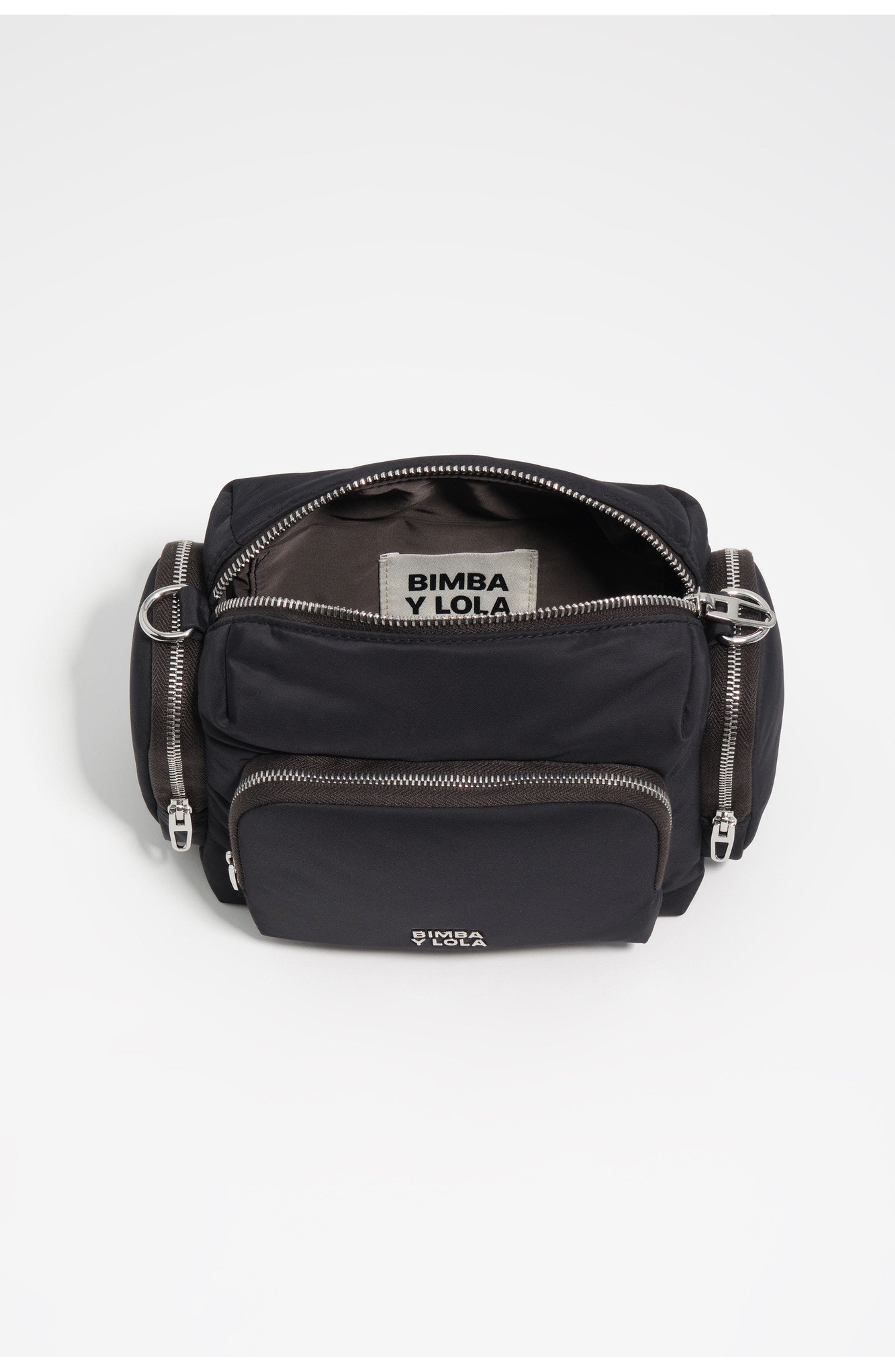 Bimba y Lola Compact Nylon Pocket Bag, Alternate, color, Dark Anthracite