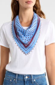Madewell Beaded Bandana in Cotton Blend
