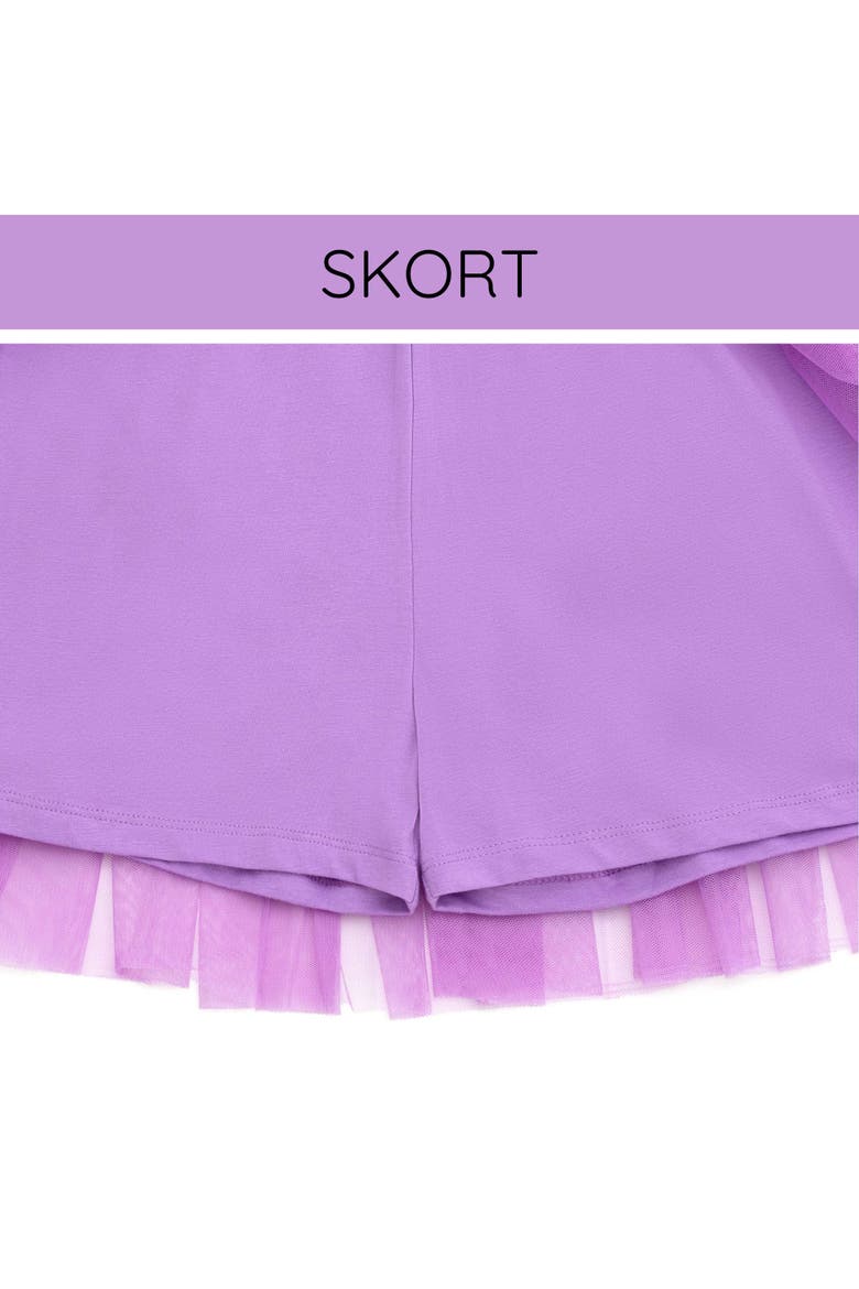 Lilo & Stitch 2-Piece T-Shirt and Tutu Skort Set, Alternate, color, Lilac Stitch