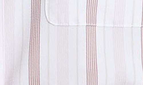 Vince Stripe Oversize Button-up Shirt In White