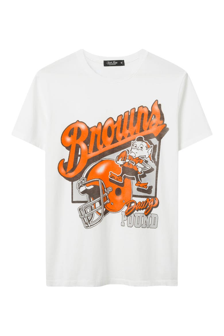 Cleveland Browns Dawg Pound Cotton Graphic T-Shirt, Main, color, VINTAGE WHITE