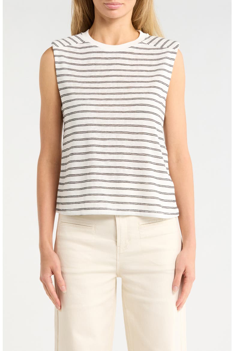 Shoulder Pad Tank, Main, color, MARSHMALLOW SALUTE