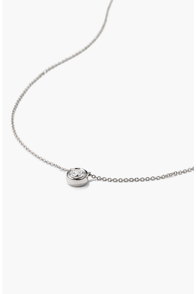 Large Diamond Necklace, Alternate, color, White Gold
