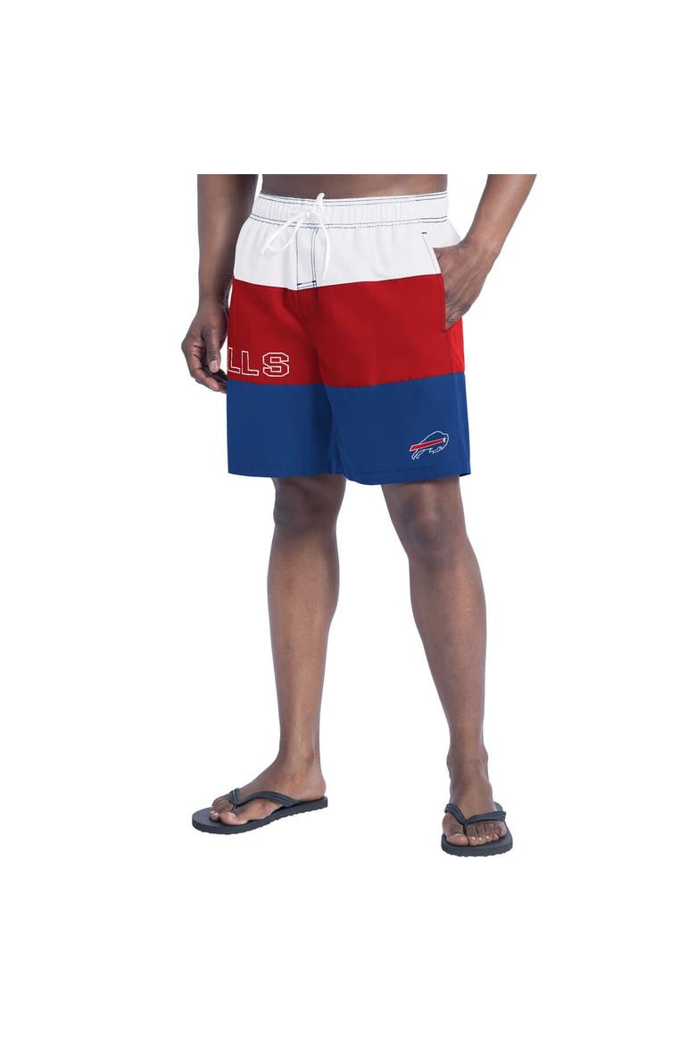 Men's G-III Sports by Carl Banks  Royal/Red Buffalo Bills Sunrise Volley Swim Shorts, Main, color, Royal