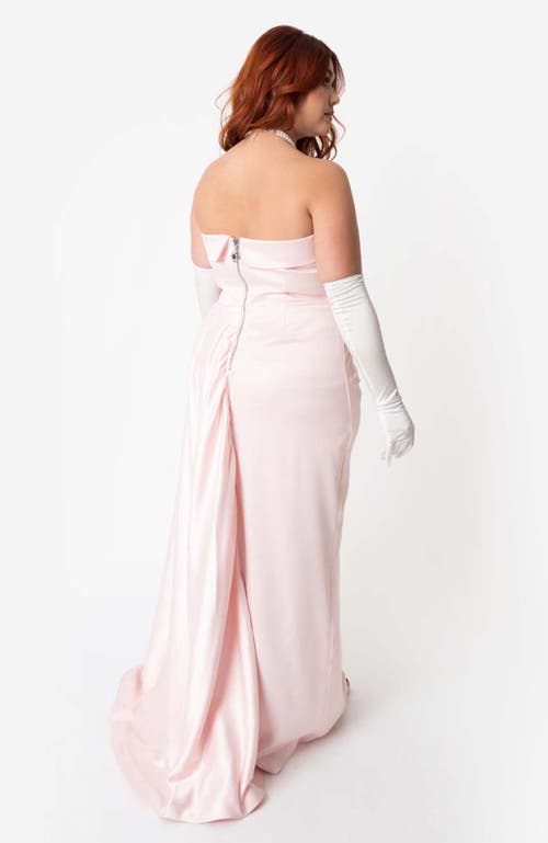 Unique Vintage Plus Size Enchanted Evening Gown In Pink