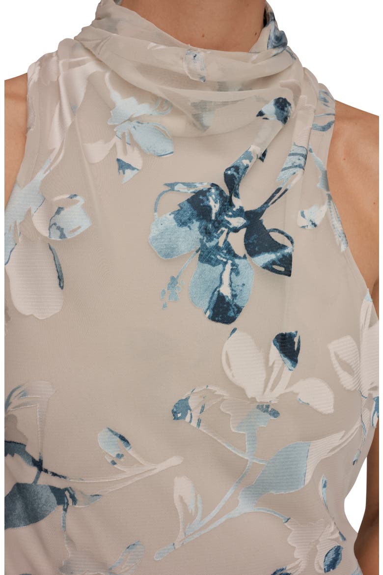 Floral Burnout Maxi Dress, Alternate, color, SEA MIST MULTI