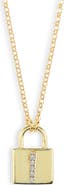 MESHMERISE Diamond Padlock Initial Pendant Necklace - 0.12ct.