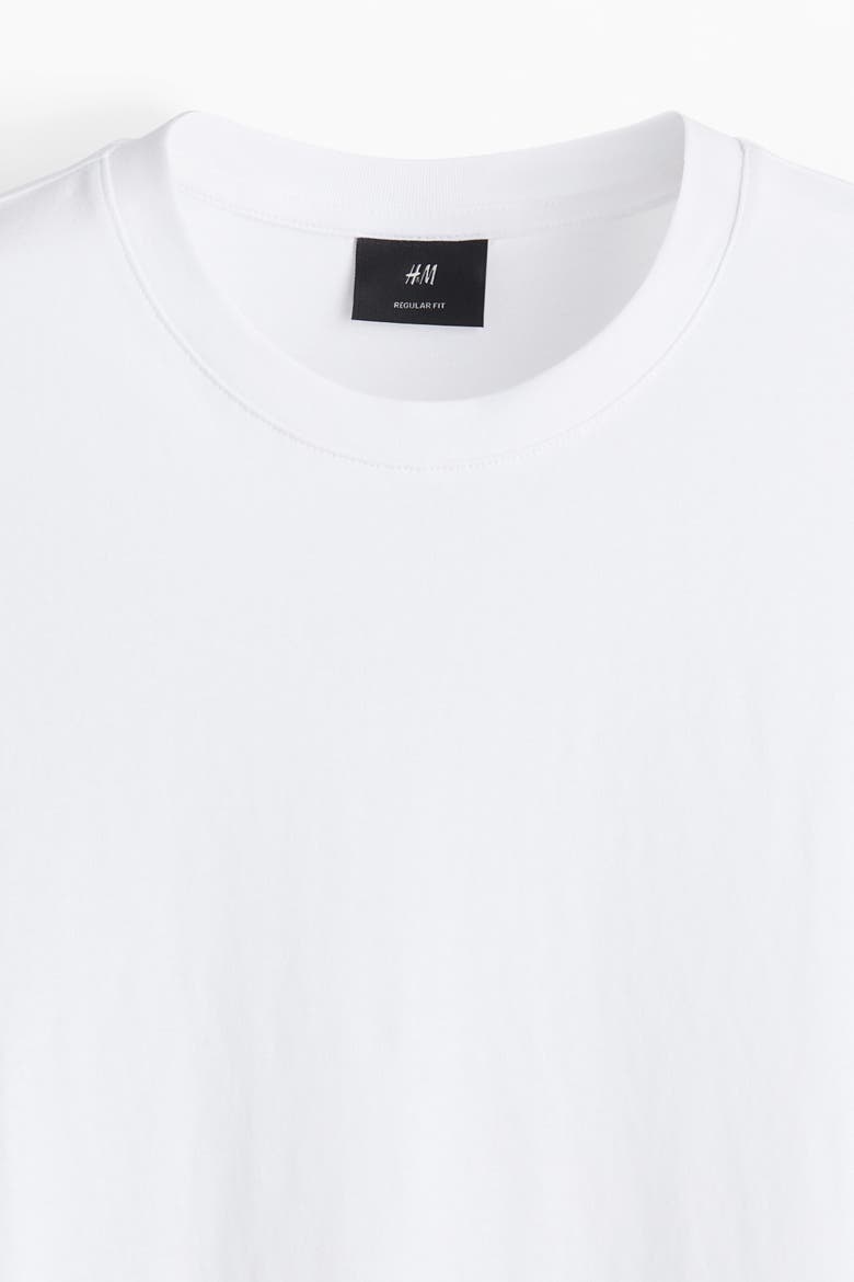 5-pack Regular Fit T-shirts, Alternate, color, White