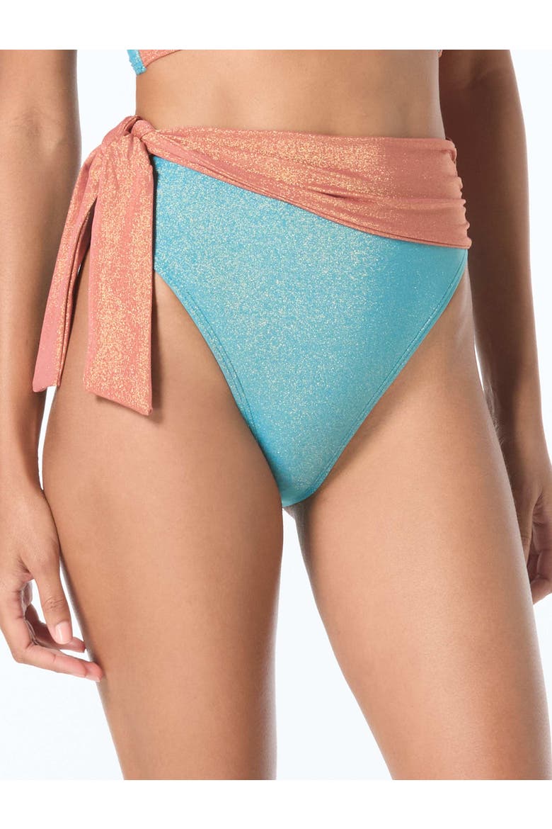 High Waist Side Tie Bikini Swim Bottom, Main, color, Zenith