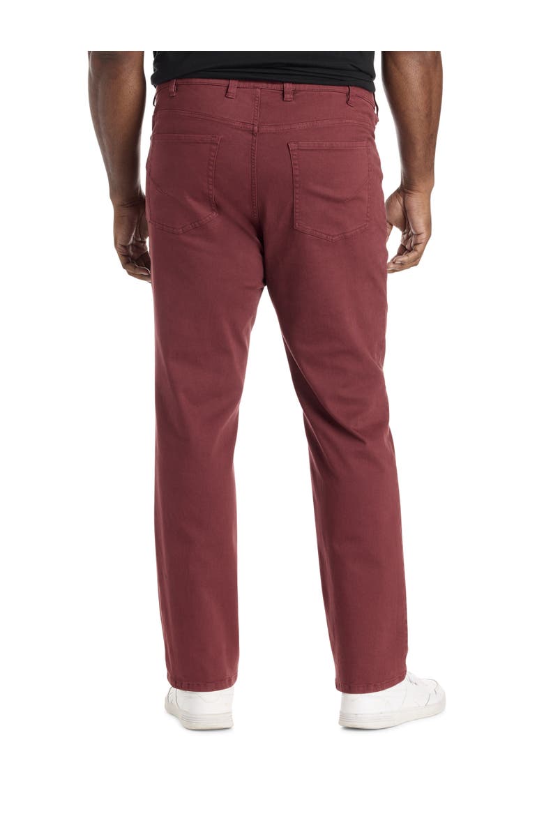 Big & Tall Iconic 5-Pocket Everyday Stretch Pants, Alternate, color, OXBLOOD