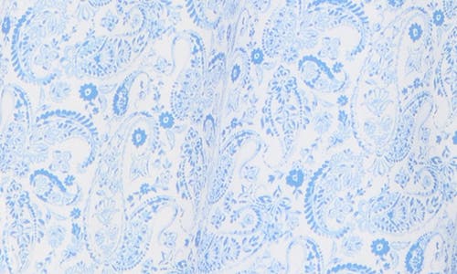 David Donahue Paisley Short Sleeve Sport Shirt In Blue