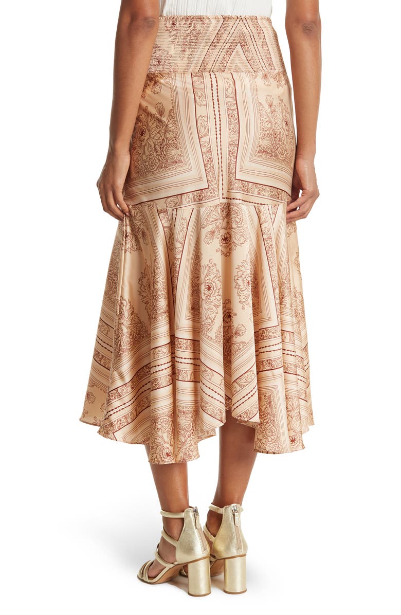 Free People Hampton Tie Front Midi Skirt, Alternate, color,