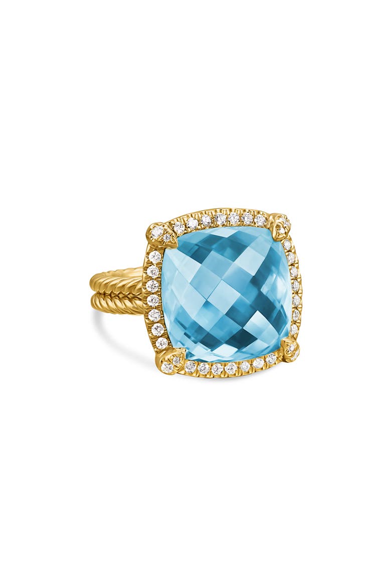 Chatelaine® Pavé Bezel Ring, Alternate, color, 18K YELLOW GOLD