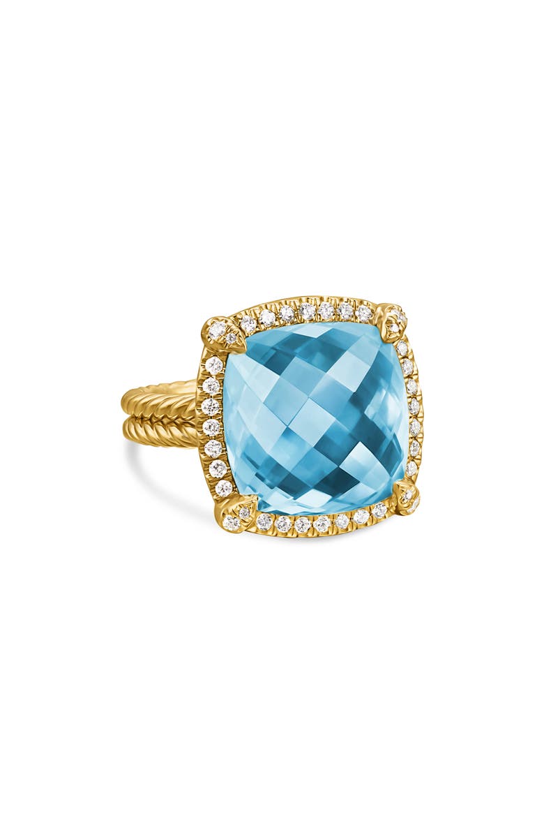 David Yurman Chatelaine<sup>®</sup> Pavé Bezel Ring, Alternate, color, 18K Yellow Gold