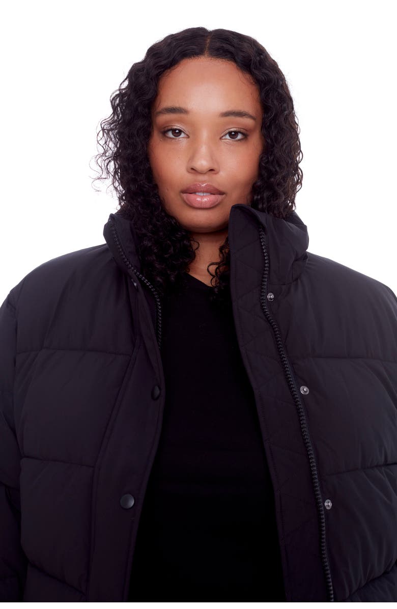 Alpine North FORILLON PLUS SIZE - Vegan Down Short Quilted Puffer Jacket, Alternate, color, Black