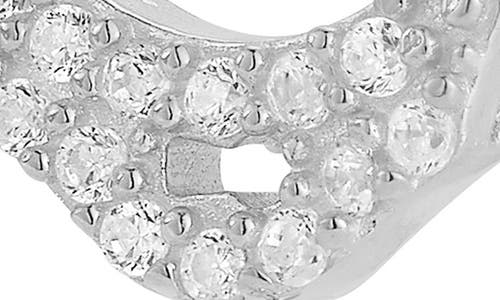 Sphera Milano Pavé Double Piercing Huggie Hoop Earrings In Metallic