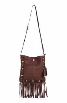 Fringe Faux Suede Crossbody Bag