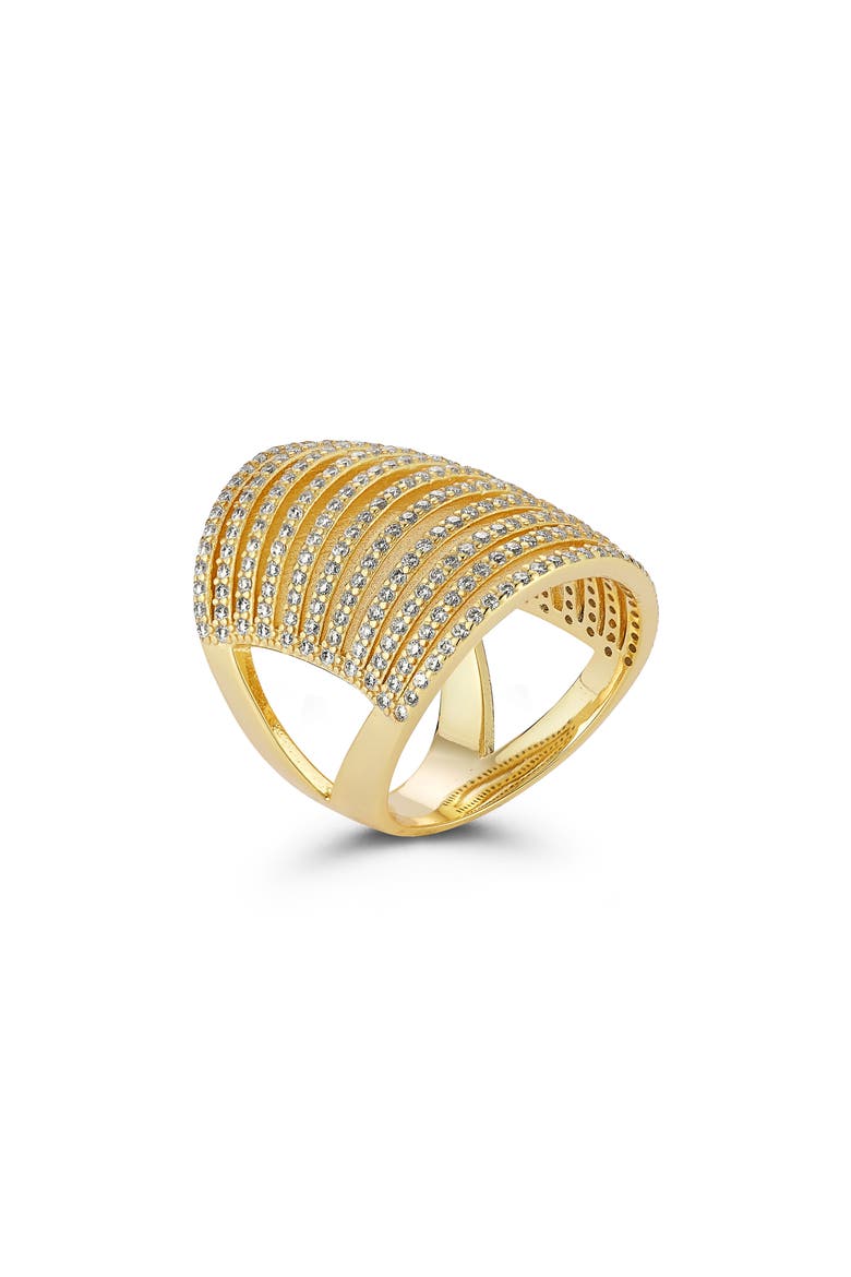 Moissanite Caged Band Ring, Alternate, color, GOLD