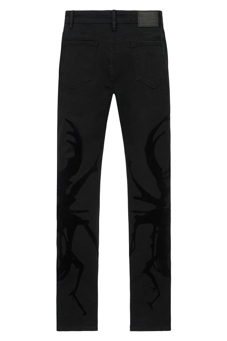 Bryant Graphic Skinny Jeans, Alternate, color, BLACK BEETLE