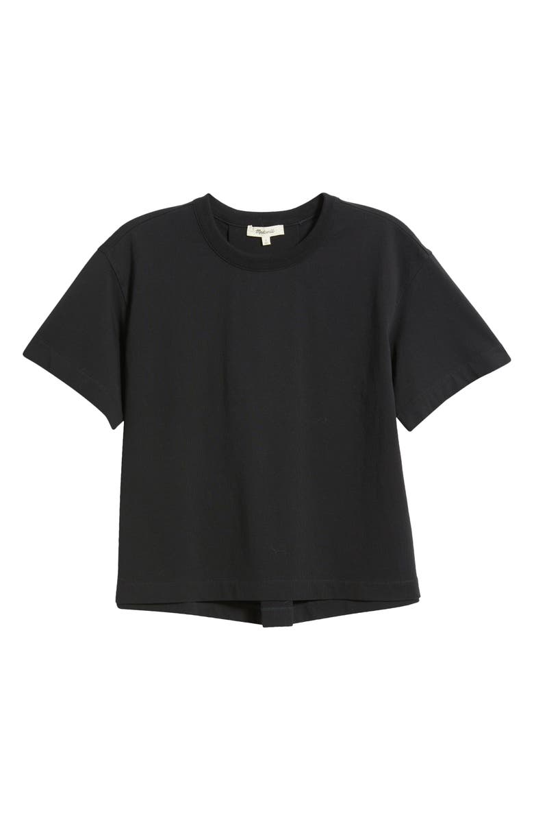 Madewell Back Pleat Classic T-Shirt, Alternate, color, Jet Black
