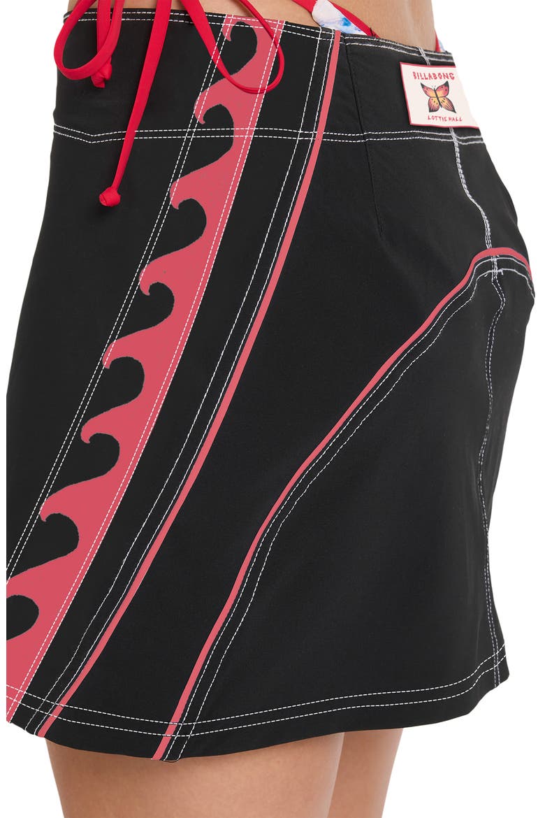 Lottie Hall Boardie Skirt, Alternate, color, OFF BLACK