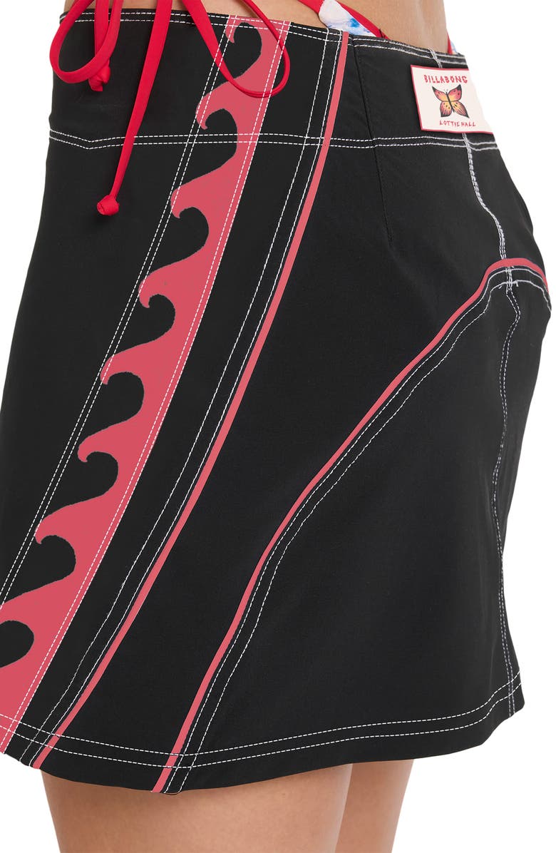 Billabong Lottie Hall Boardie Skirt, Alternate, color, Off Black