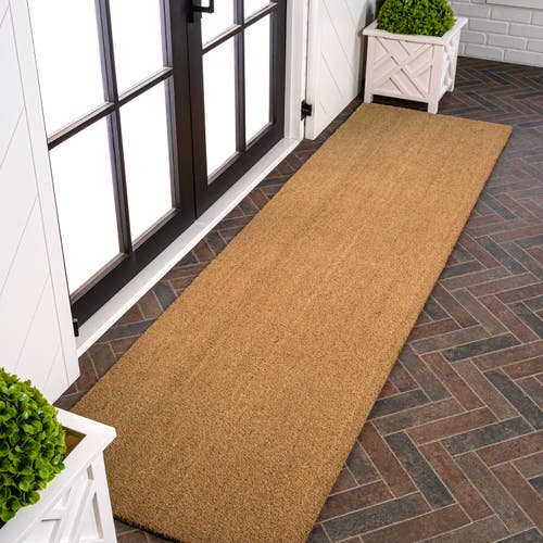 Jonathan Y Peater Classic Casual Commerical Natural Coir Mat Indoor/outdoor In Brown