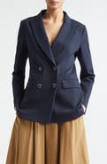 Herno Double Breasted Stretch Cotton Blend Jacket