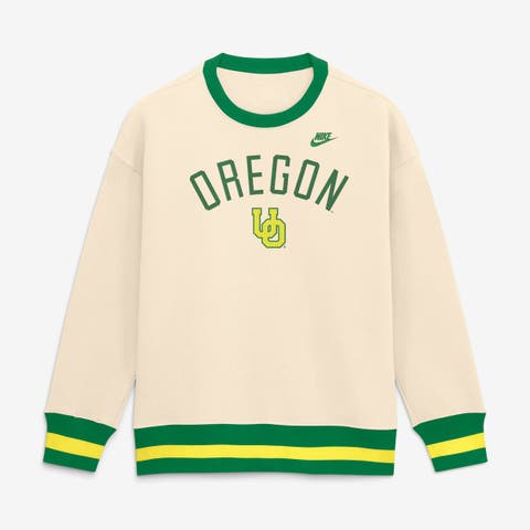 Women's Nike Natural Oregon Ducks Oversized Legacy Arch Phoenix Sweatshirt