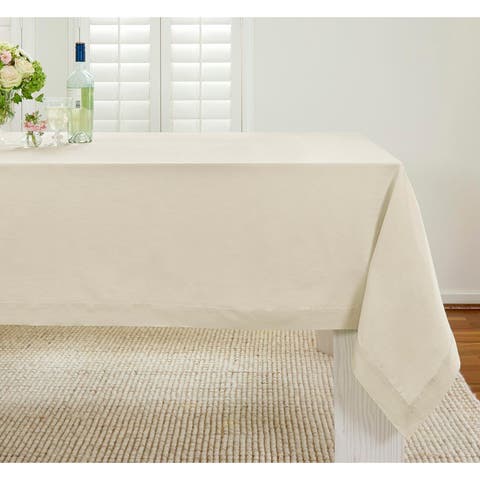 Linen Table Throw - Fete, 52" x 52" Inch