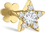 MARIA TASH Diamond Star Threaded Stud Earring