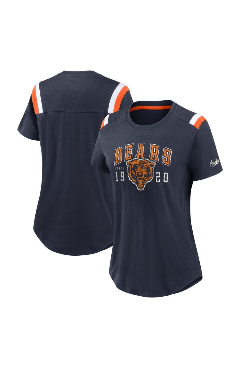 Nike Women's Nike  Navy Chicago Bears Historic Slub Fashion T-Shirt, Alternate, color, Navy