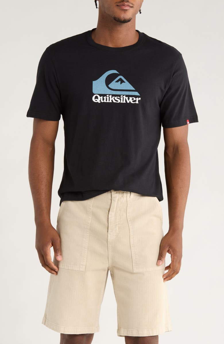 Quiksilver Logo Graphic T-Shirt, Main, color, Black