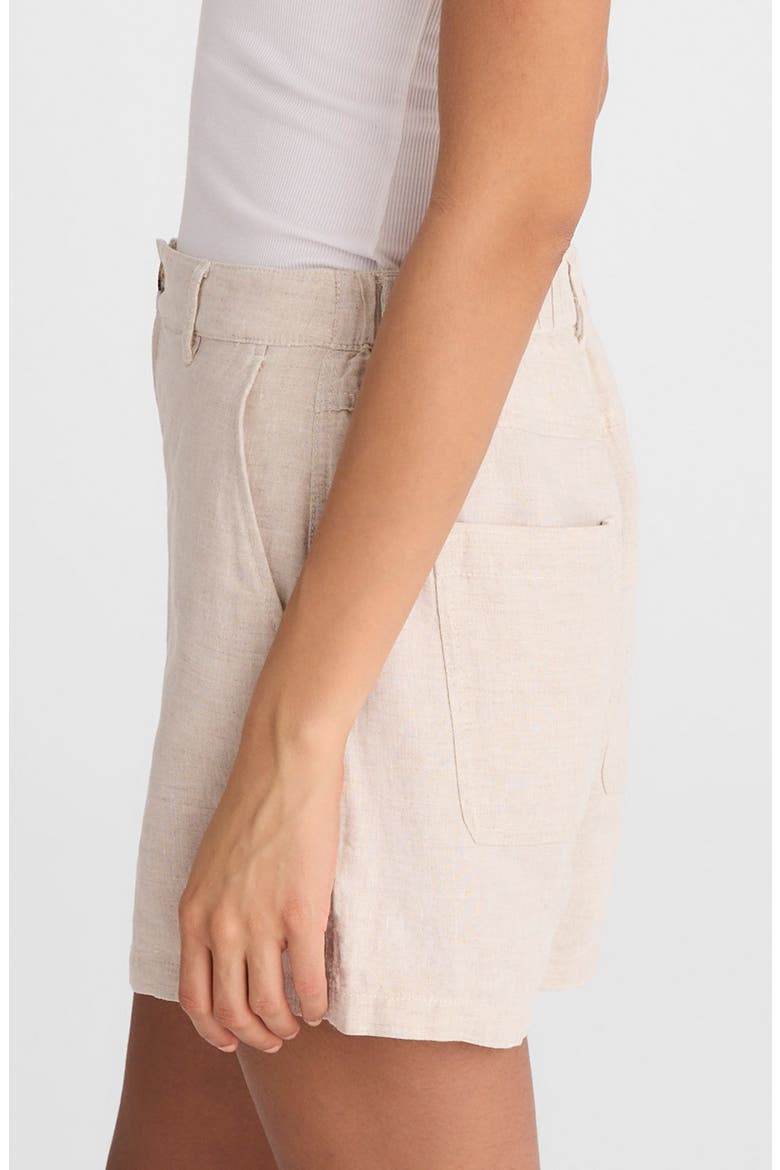 Zoe Linen Shorts, Alternate, color, OAT