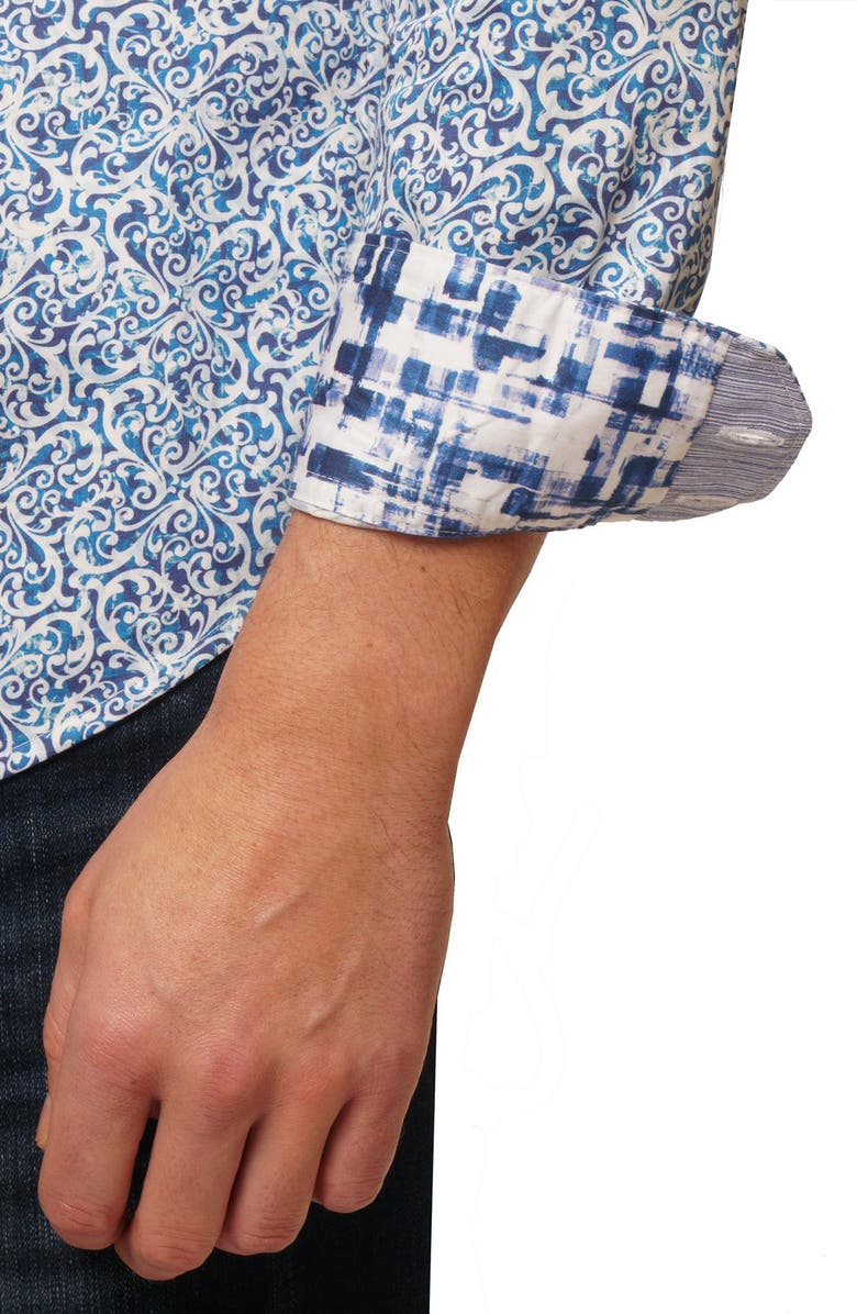 Robert Graham Madrone Long Sleeve Cotton Shirt, Alternate, color,