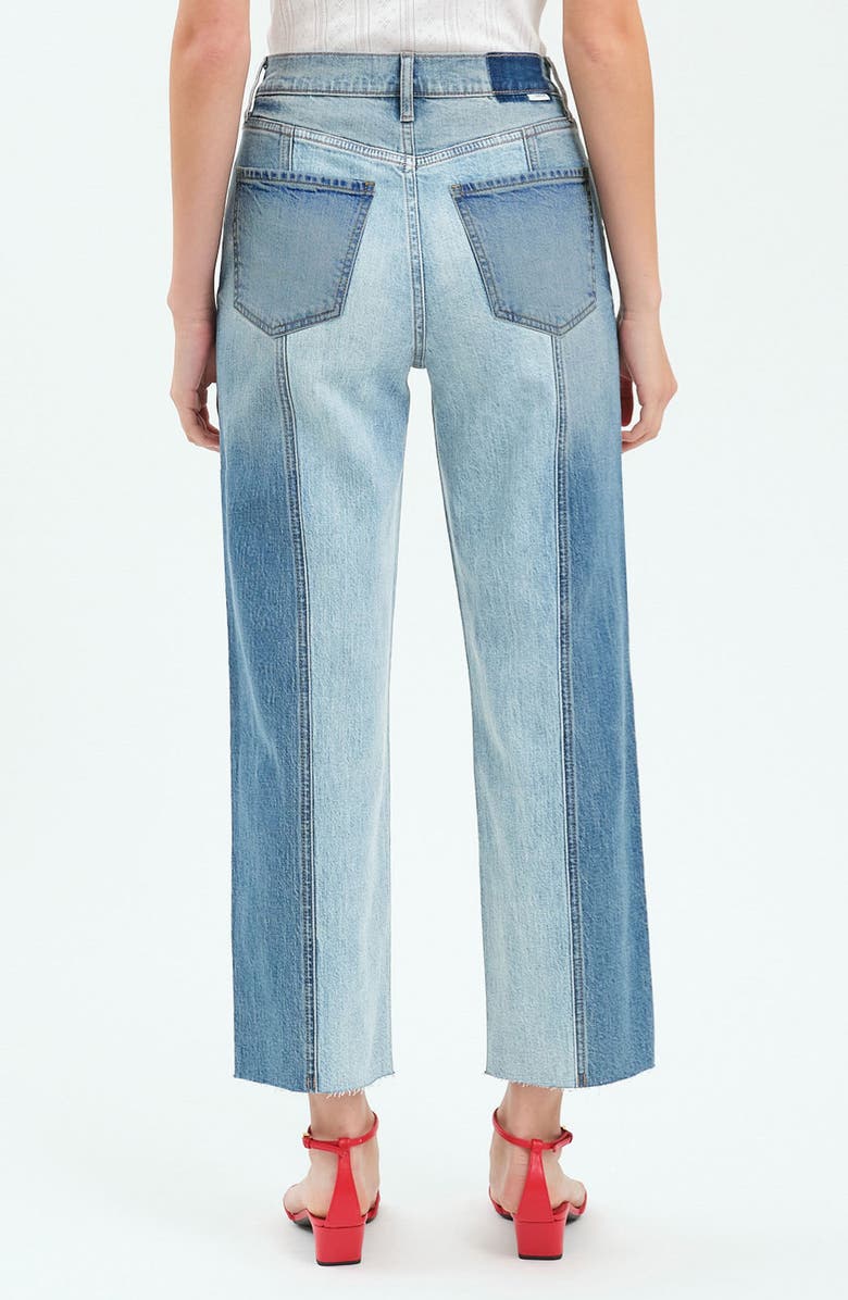 DAZE Sundaze Raw Hem Crop Straight Leg Jeans, Alternate, color, Co Star