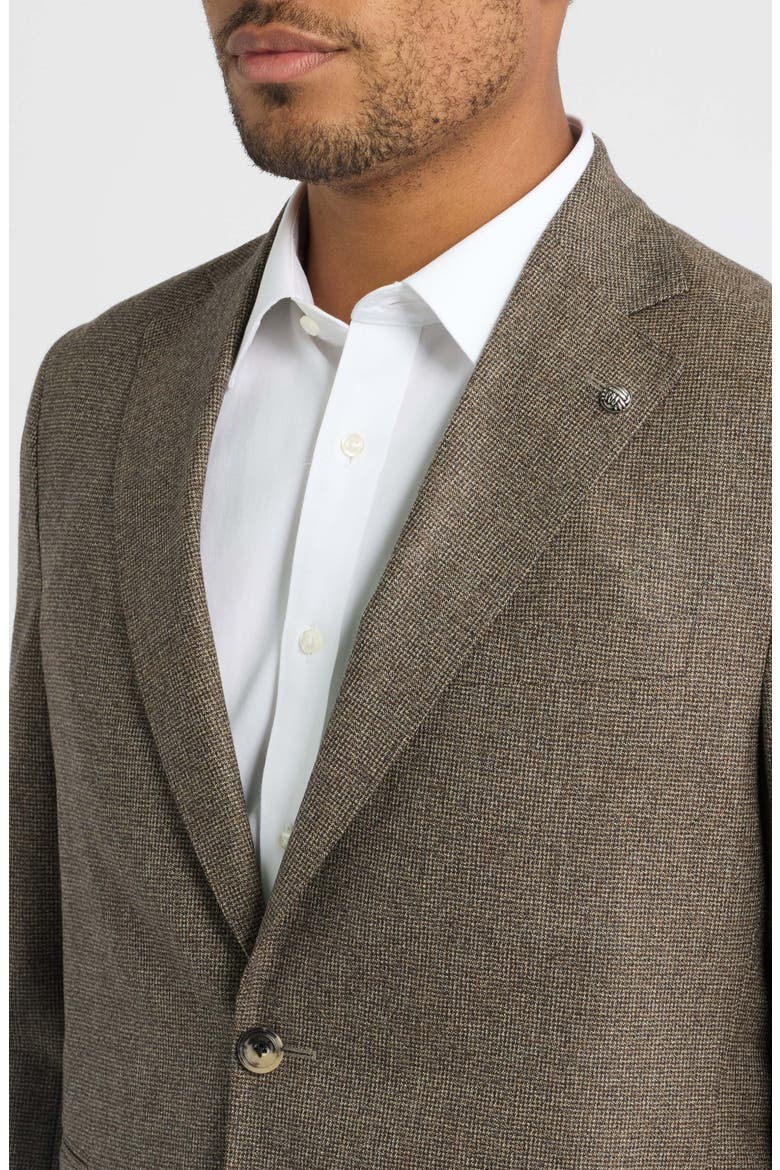 Irving Wool Tic Weave Suit, Alternate, color, BROWN