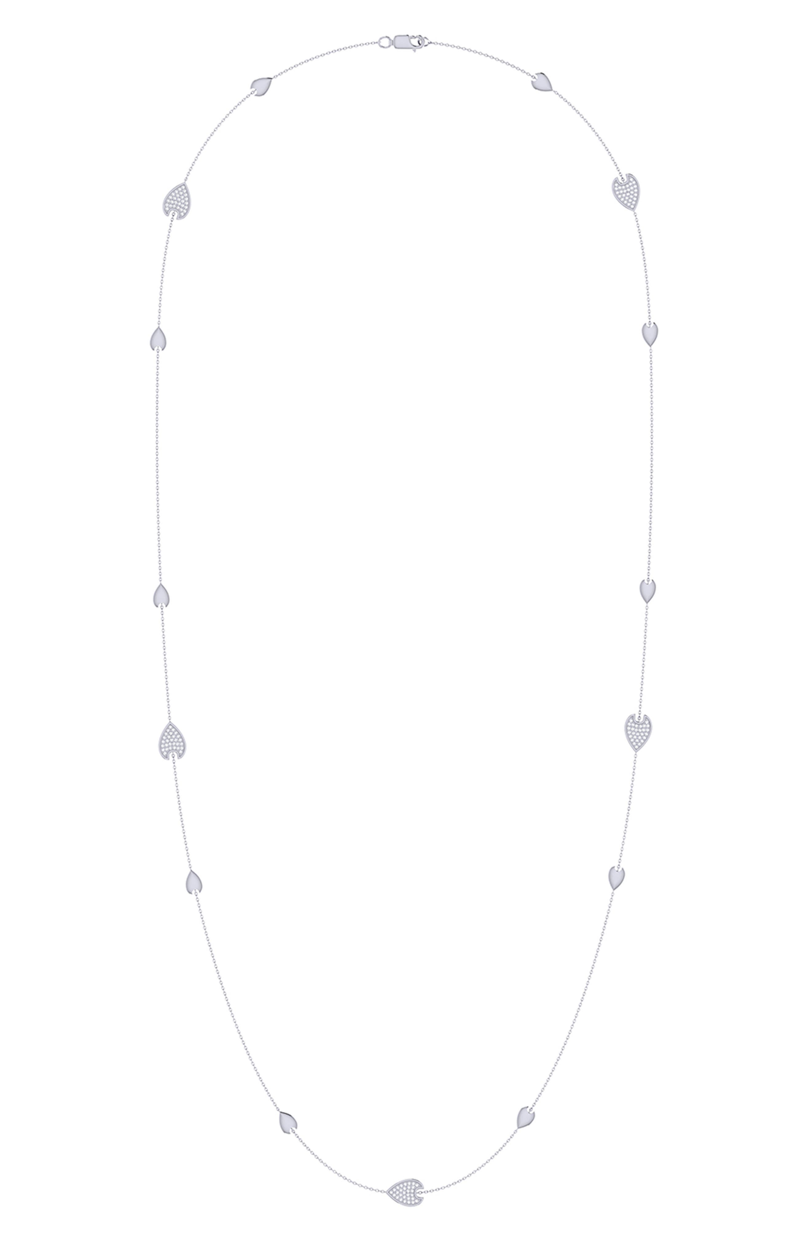 LuvMyJewelry Avani Raindrop Diamond Station Necklace
