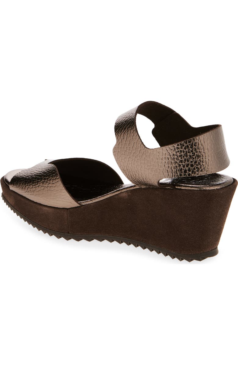 Pedro Garcia Fama Water Resistant Ankle Strap Platform Sandal, Alternate, color, Cafe Cervo Lame