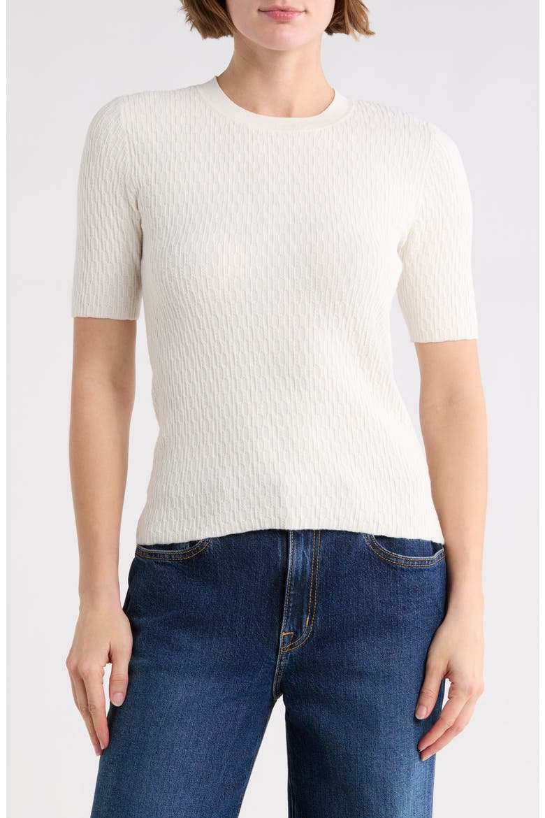 Tam Short Sleeve Sweater, Main, color, IVORY